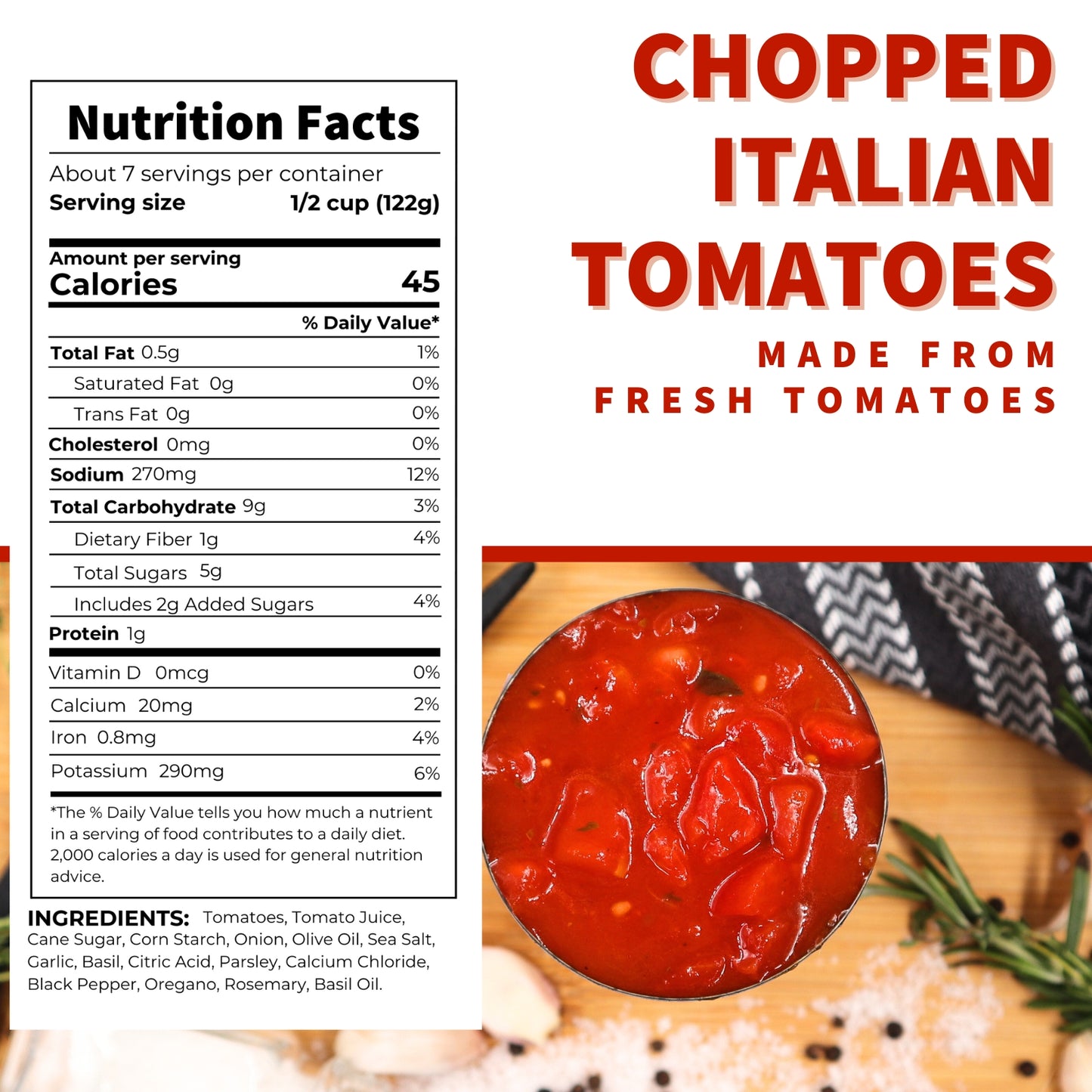 Chopped Italian Tomatoes, 28 oz.