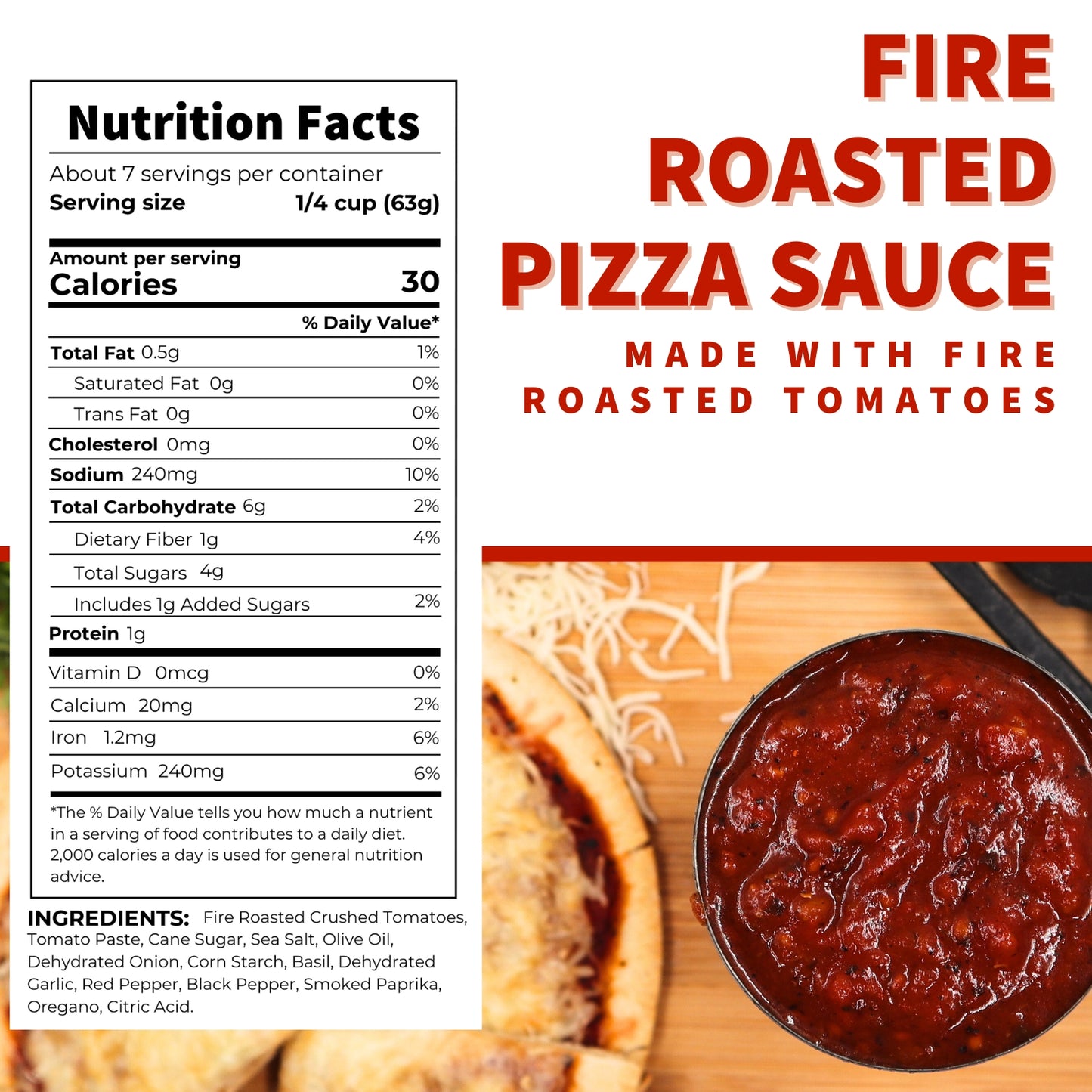 Fire Roasted Pizza Sauce, 15 oz.