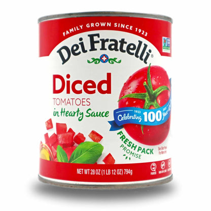 Diced Tomatoes in Hearty Sauce, 28 oz.