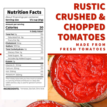 Rustic Crushed and Chopped Tomatoes, 28 oz.